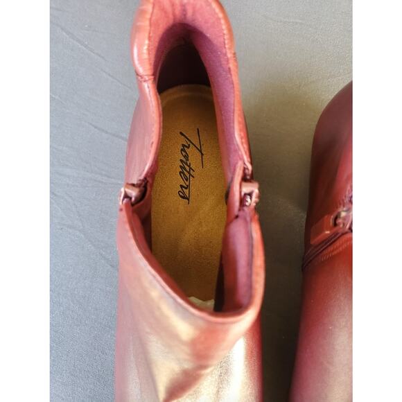 Trotters Ankle Boots brown/rust size 8.5 comfort boots booties leather NEW - Picture 7 of 7